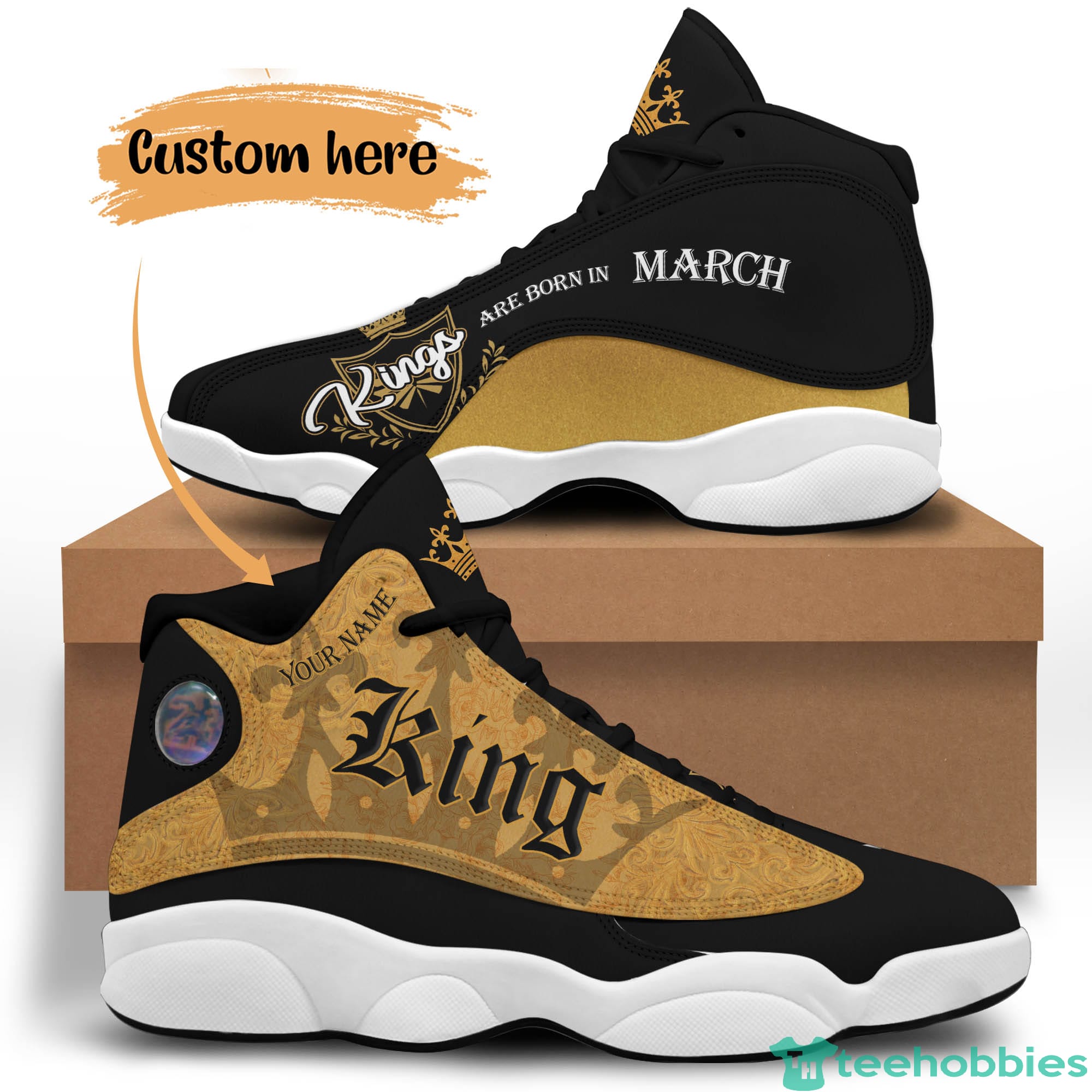 March King Birthday Gift Personalized Name Air Jordan 13 Shoes 61