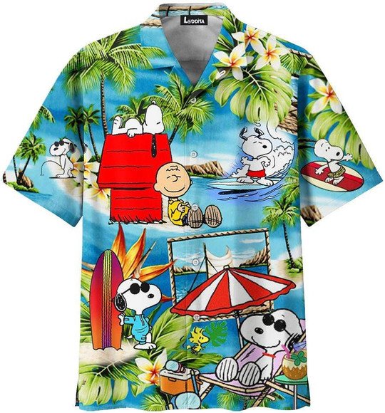Snoopy Summer Beach Happy Summer Hawaiian Shirt photo