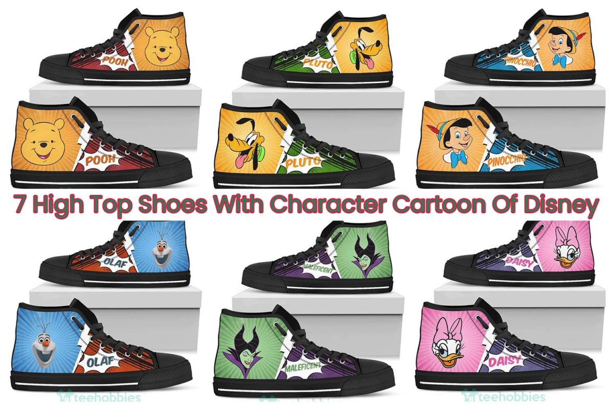 7 High Top Shoes With Character Cartoon Of Disney