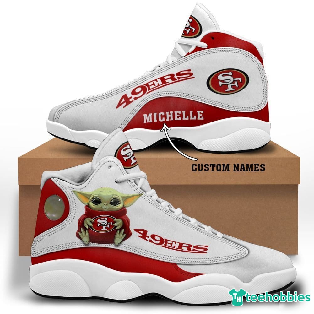San Francisco 49ers Grogu Baby Yoda Custom Personalised Air Jordan 13 Shoes