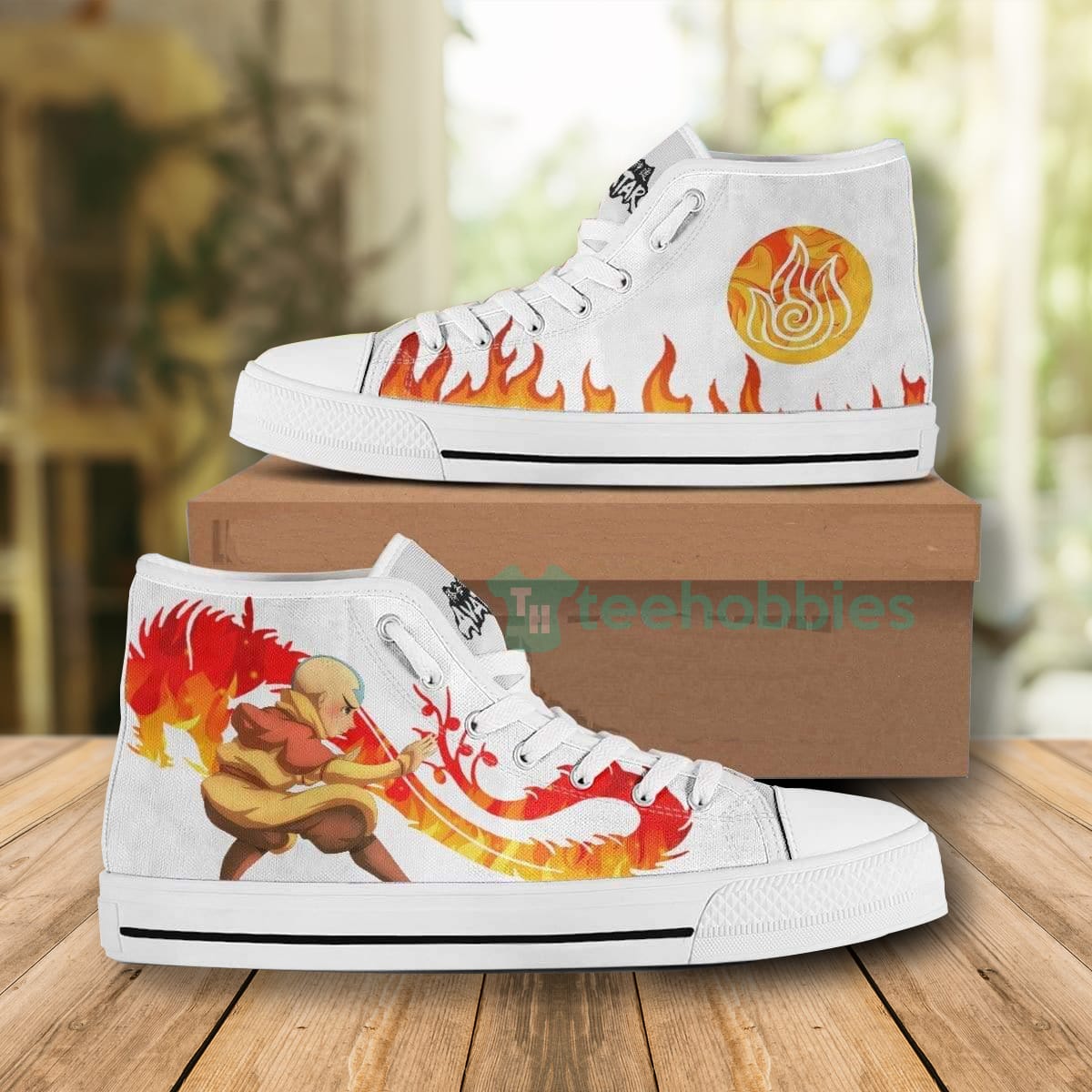 Aang High Top Canvas Shoes Custom Firebending Avatar The Last Airbender Product photo 1