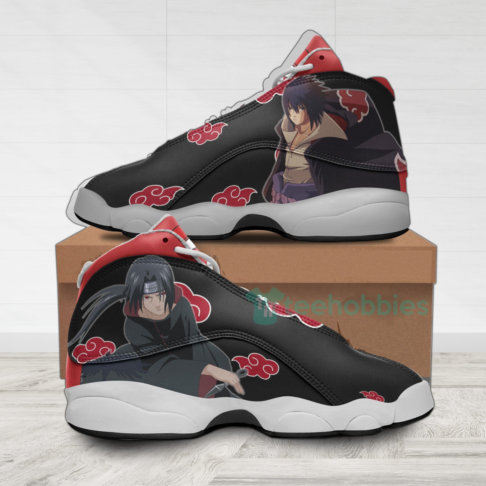 Akatsuki Itachi x Sasuke Custom Nrt Anime Air Jordan 13 Shoes Product photo 1