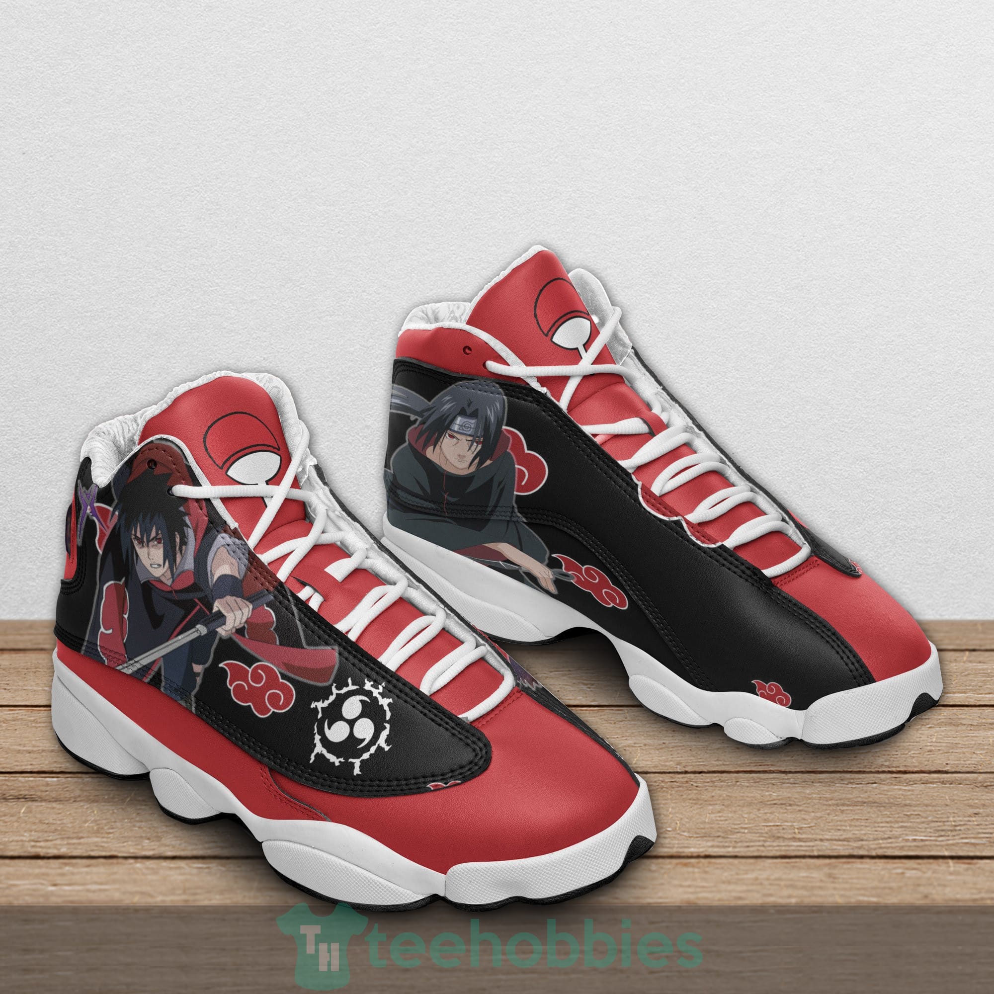 Akatsuki Itachi x Sasuke Custom Nrt Anime Air Jordan 13 Shoes Product photo 2