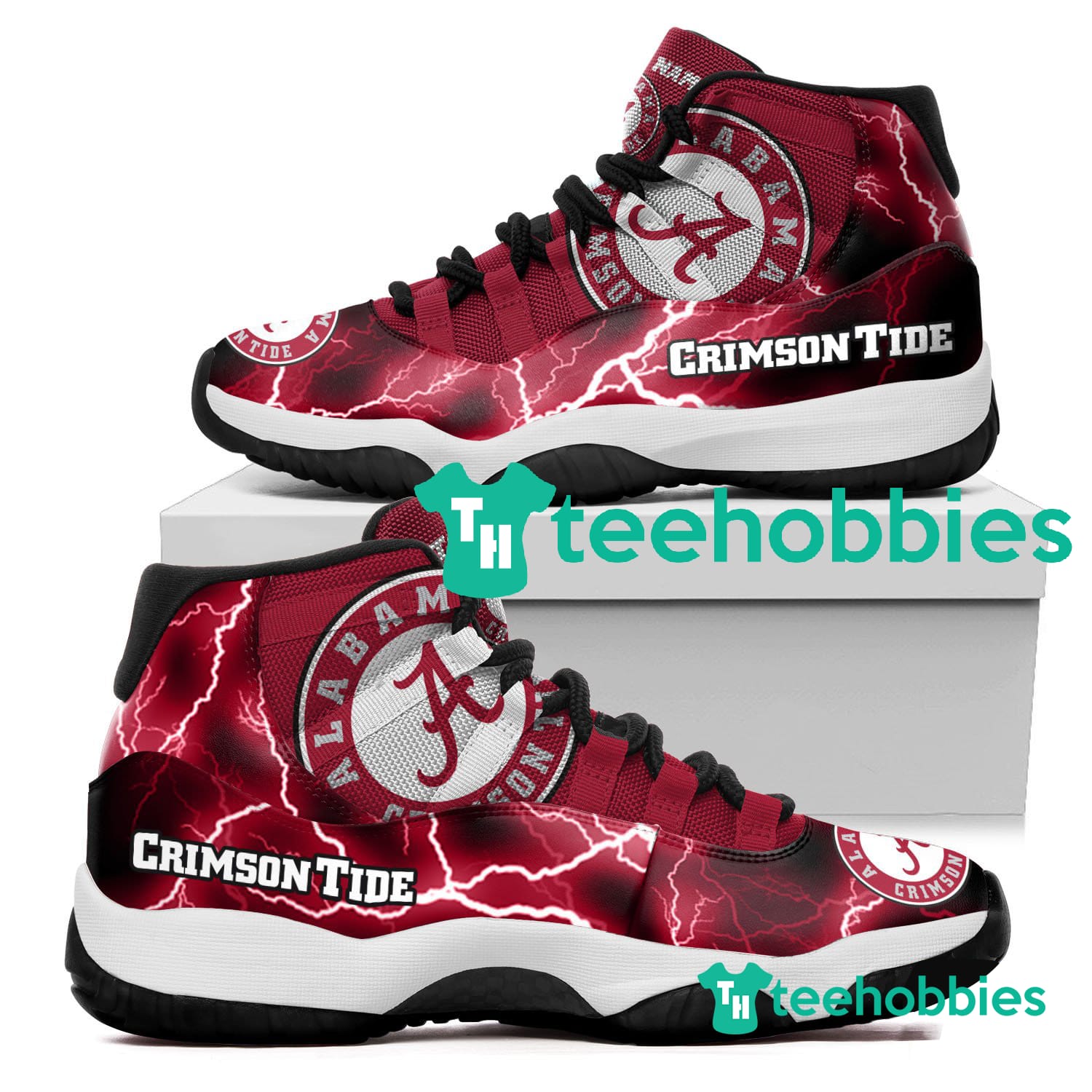 Alabama Crimson Tide Custom Name Air Jordan 11 Shoes Sneakers Mens Womens Personalized Gifts Product photo 1