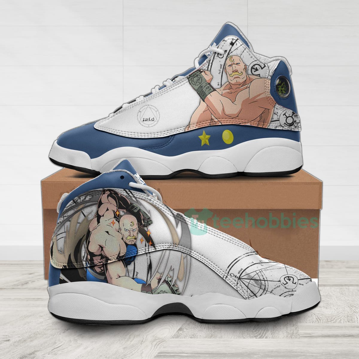 Alex Louis Armstrong Custom Anime Fullmetal Alchemist Air Jordan 13 Shoes Product photo 1