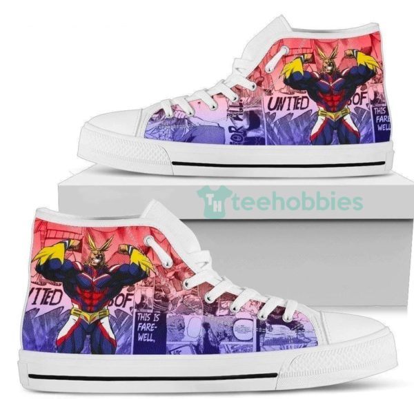 all might my hero academia high top shoes anime 1 g8lRY 600x579px All Might My Hero Academia High Top Shoes Anime