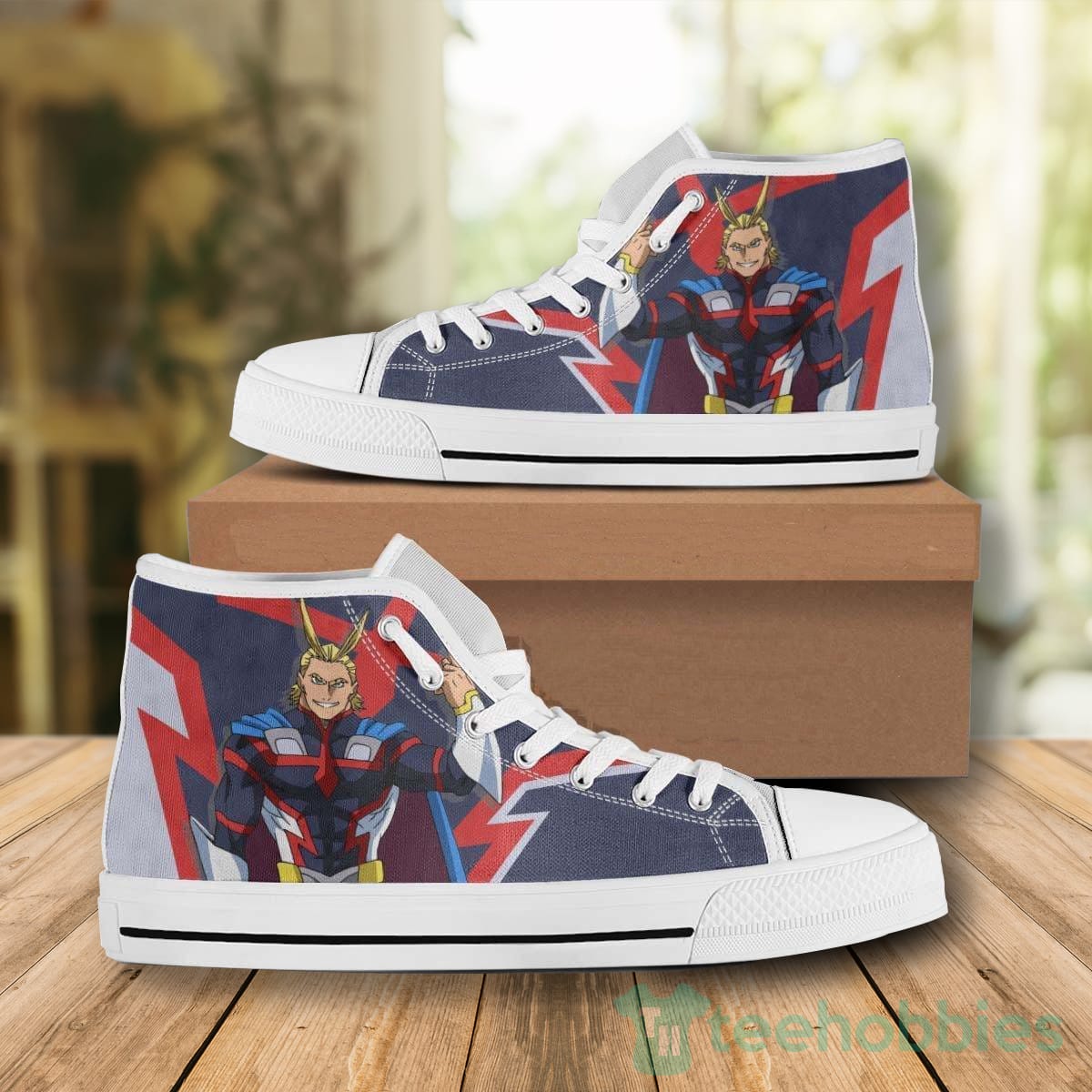 All Might Young Age My Hero Acadamia Hero Custom All Star High Top Canvas Shoes