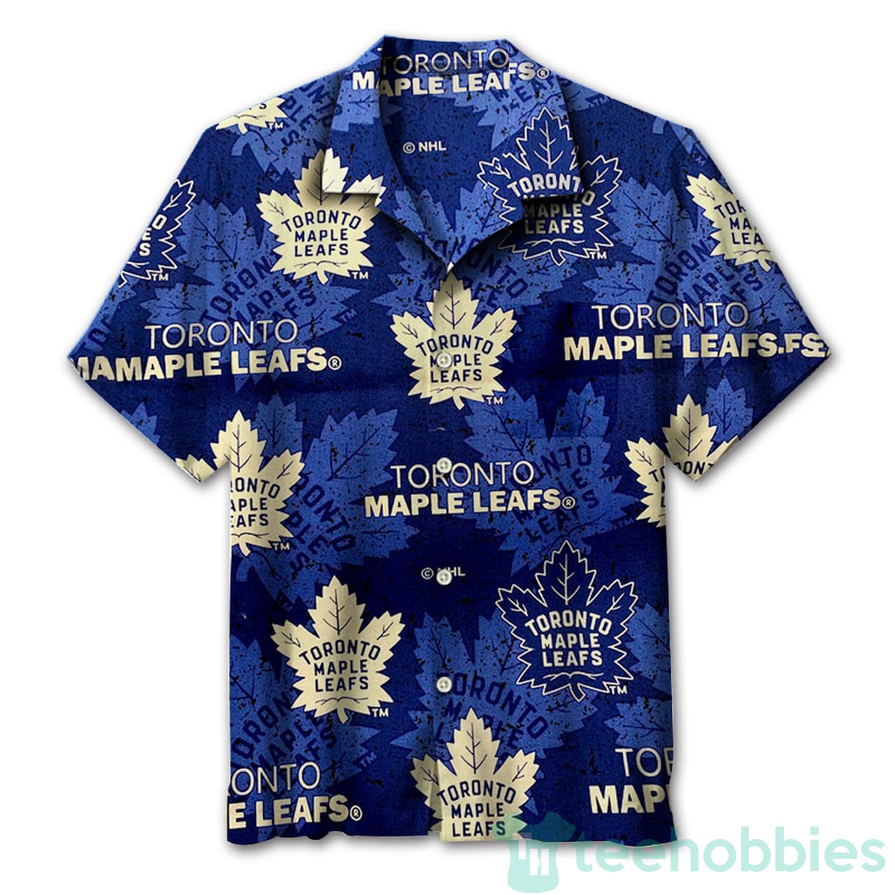 Amazing Toronto Maple Leaf Navy Hawaiian Shirt Product photo 1