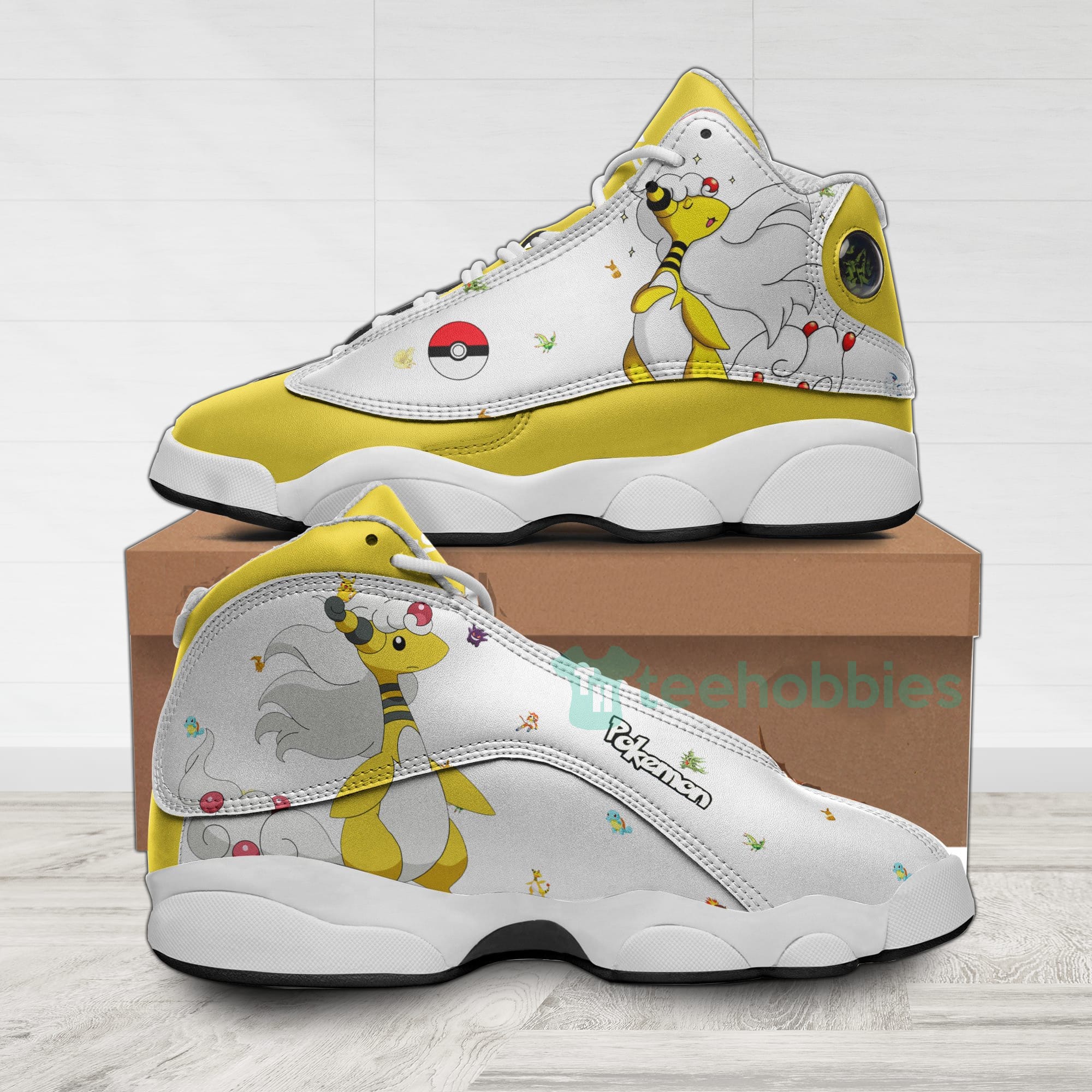 Ampharos Custom Pokemon Anime Air Jordan 13 Shoes Product photo 1