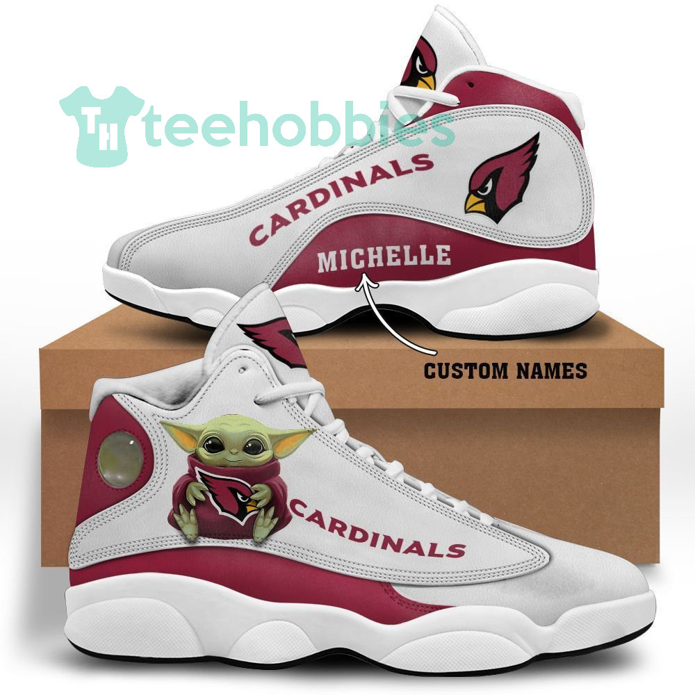 Arizona Cardinals Grogu Baby Yoda Custom Name Air Jordan 13 Unisex Shoes