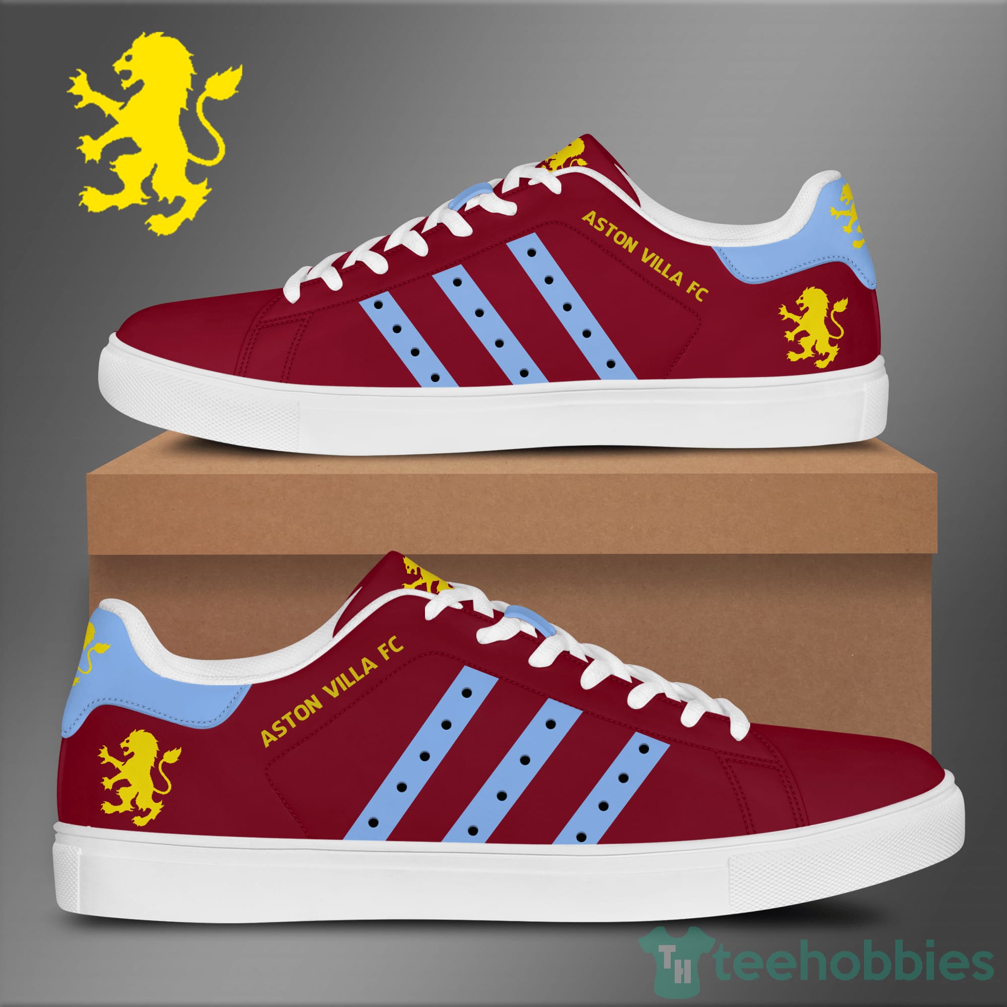 Aston Villa Fc Red Low Top Skate Shoes Product photo 1