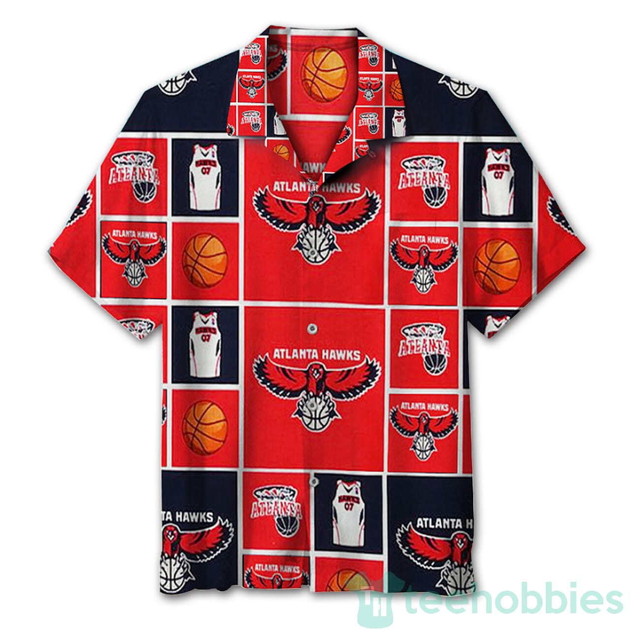 Atlanta Hawks Red Hawaiian Shirt