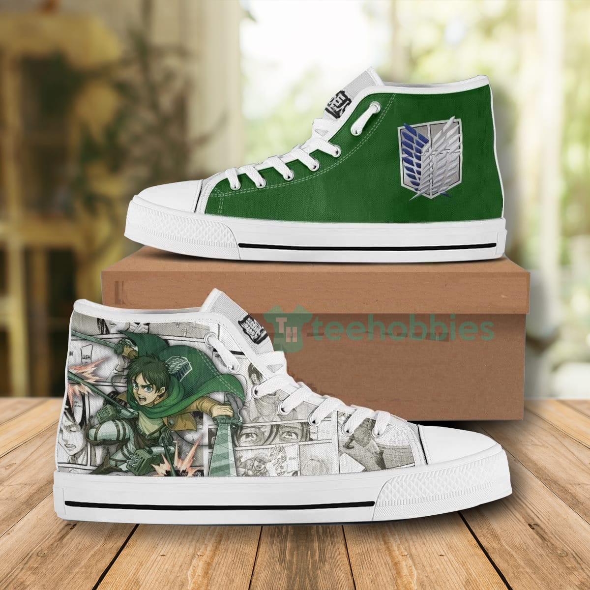 Attack on Titan Shoes Eren Yeager High TopsCanvas Shoes Product photo 1