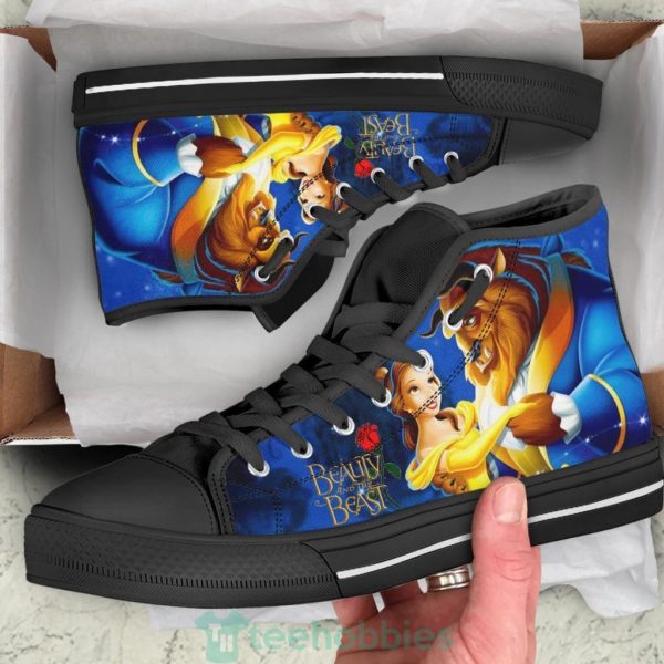 beauty and the beast couple high top shoes gift idea 1 I8oZZ 600x600px Beauty And The Beast Couple High Top Shoes Gift Idea
