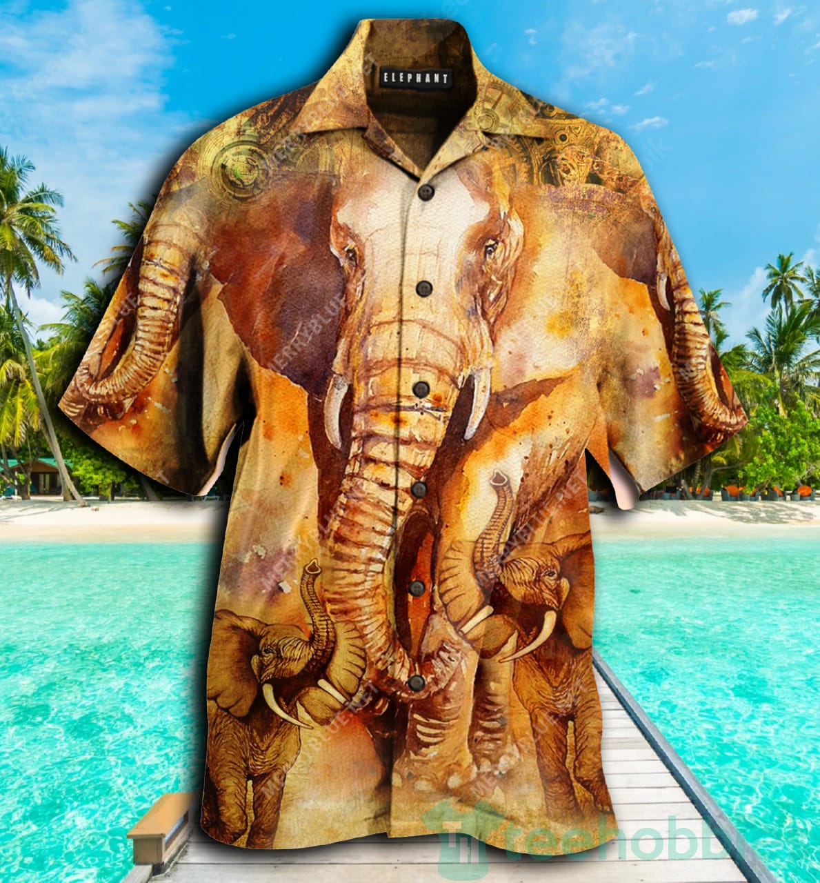 Born To Be The Biggest Elephant Hawaiian Shirt Product photo 1