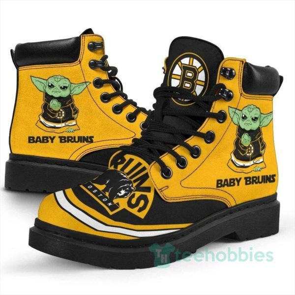 Boston Bruins Hockey Leather Boots Men Women