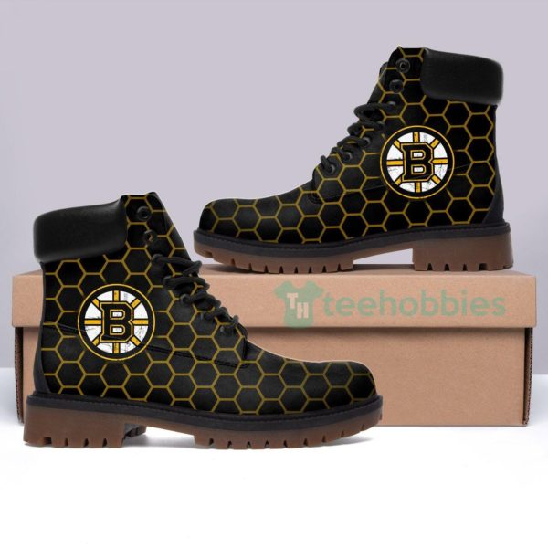 Boston Bruins Hockey Winter Leather Boots