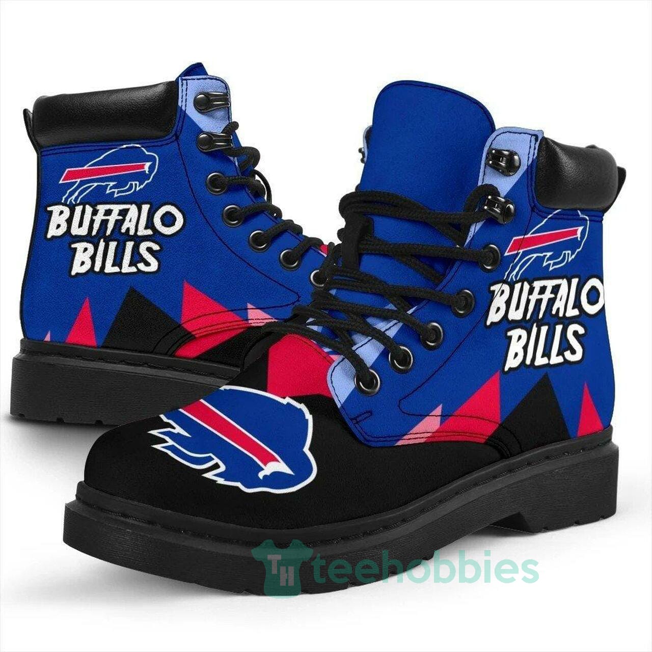 Buffalo Bills Football Winter Leather Boots Product photo 1