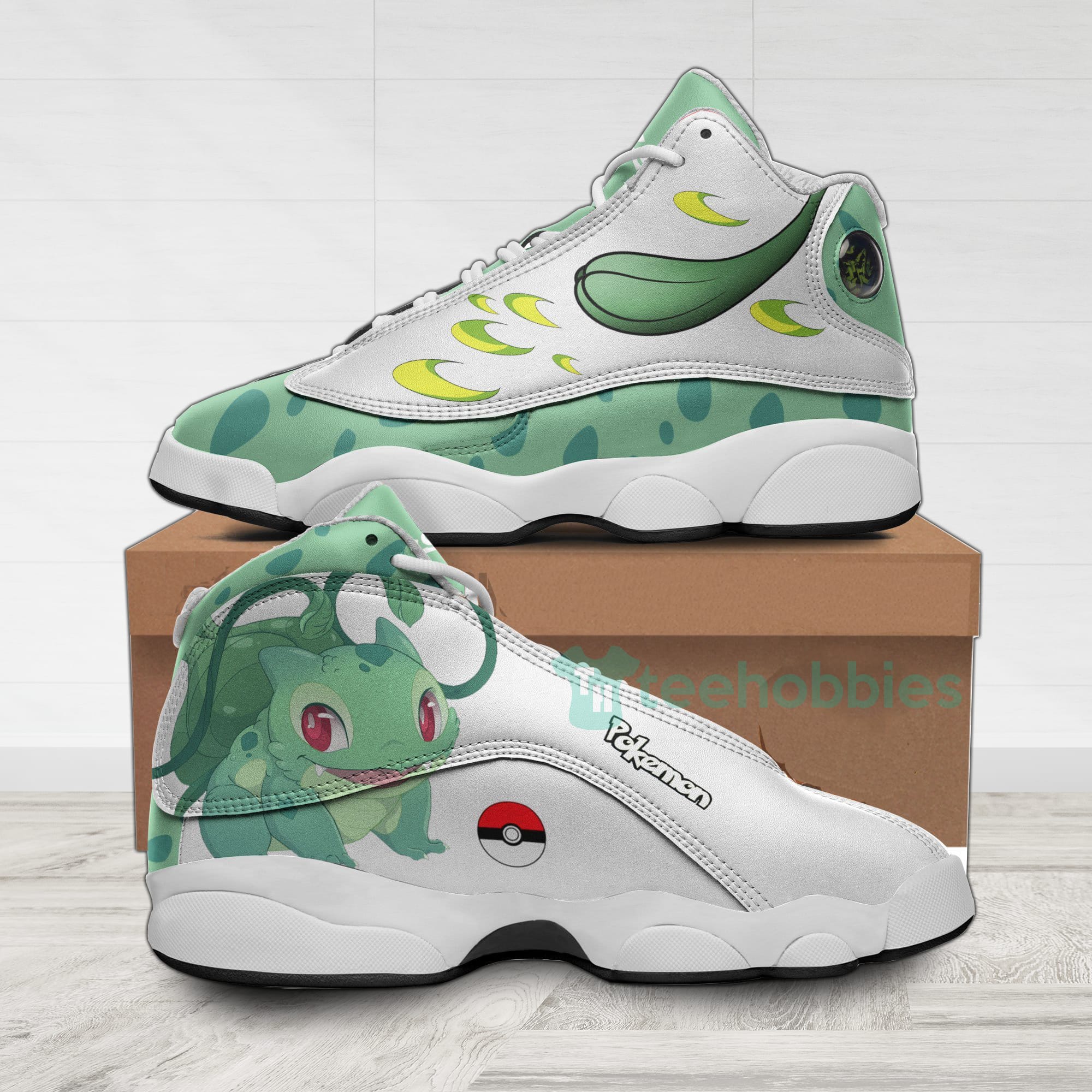 Bulbasaur Custom Pokemon Anime Air Jordan 13 Shoes