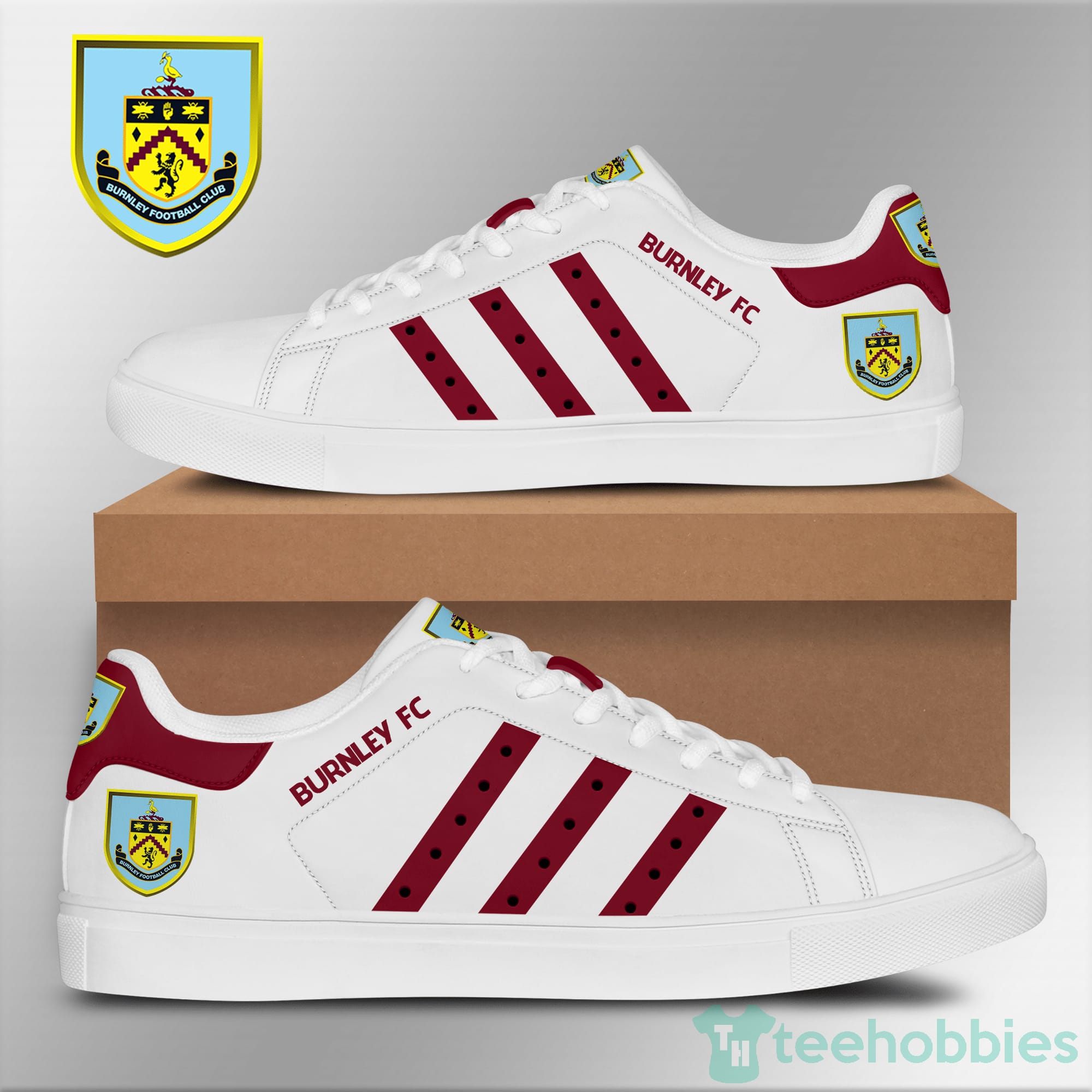 Burnley F.C White Low Top Skate Shoes Product photo 1