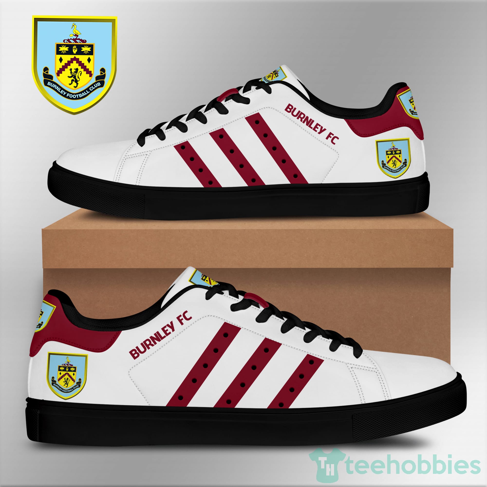 Burnley F.C White Low Top Skate Shoes Product photo 2