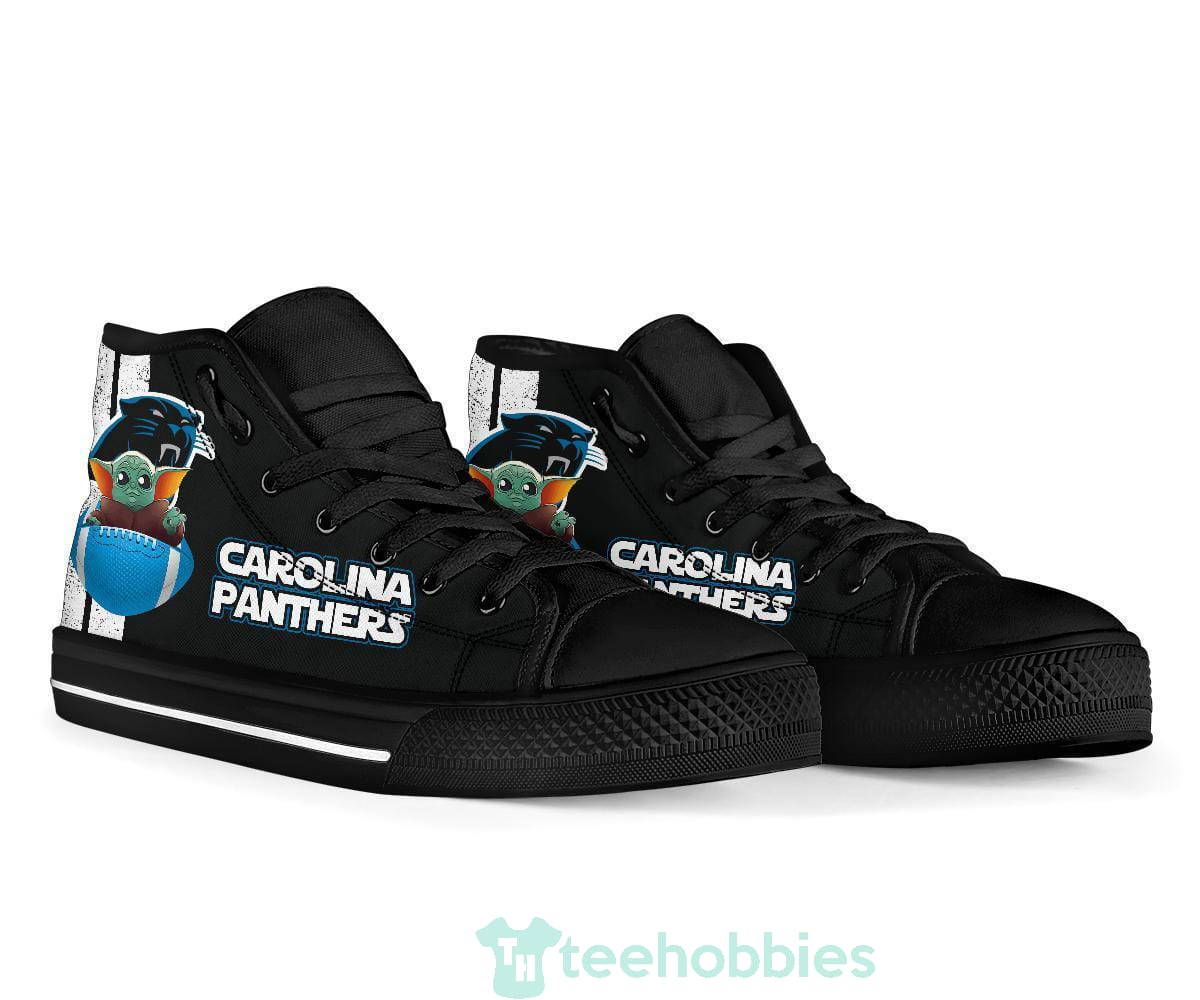 Carolina Panthers  Baby Yoda High Top Shoes Product photo 2
