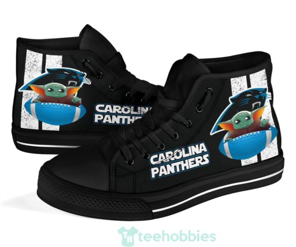 carolina panthers baby yoda high top shoes 4 Rxl2e 600x500px Carolina Panthers Baby Yoda High Top Shoes