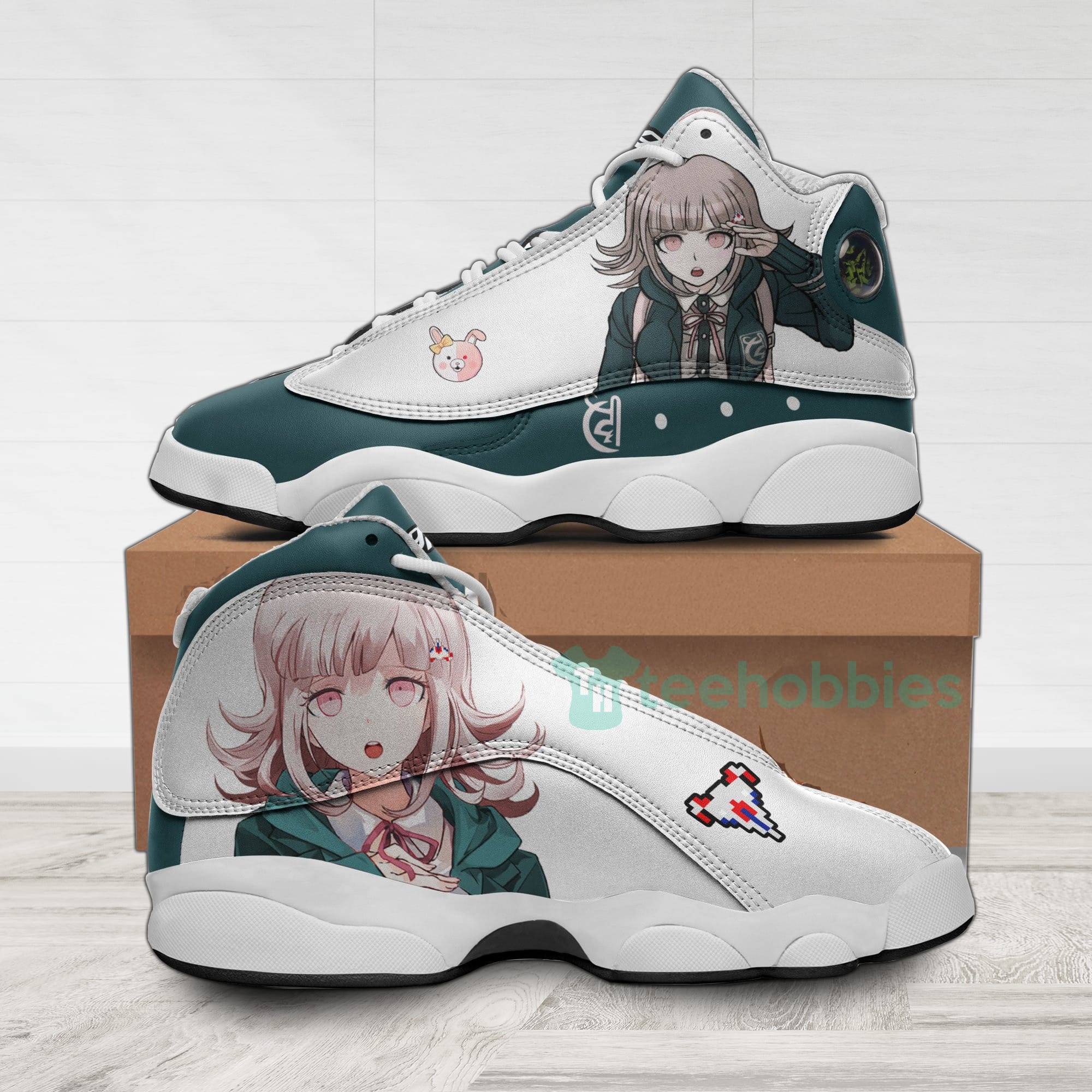 Chiaki Nanami Custom Danganronpa Anime Air Jordan 13 Shoes
