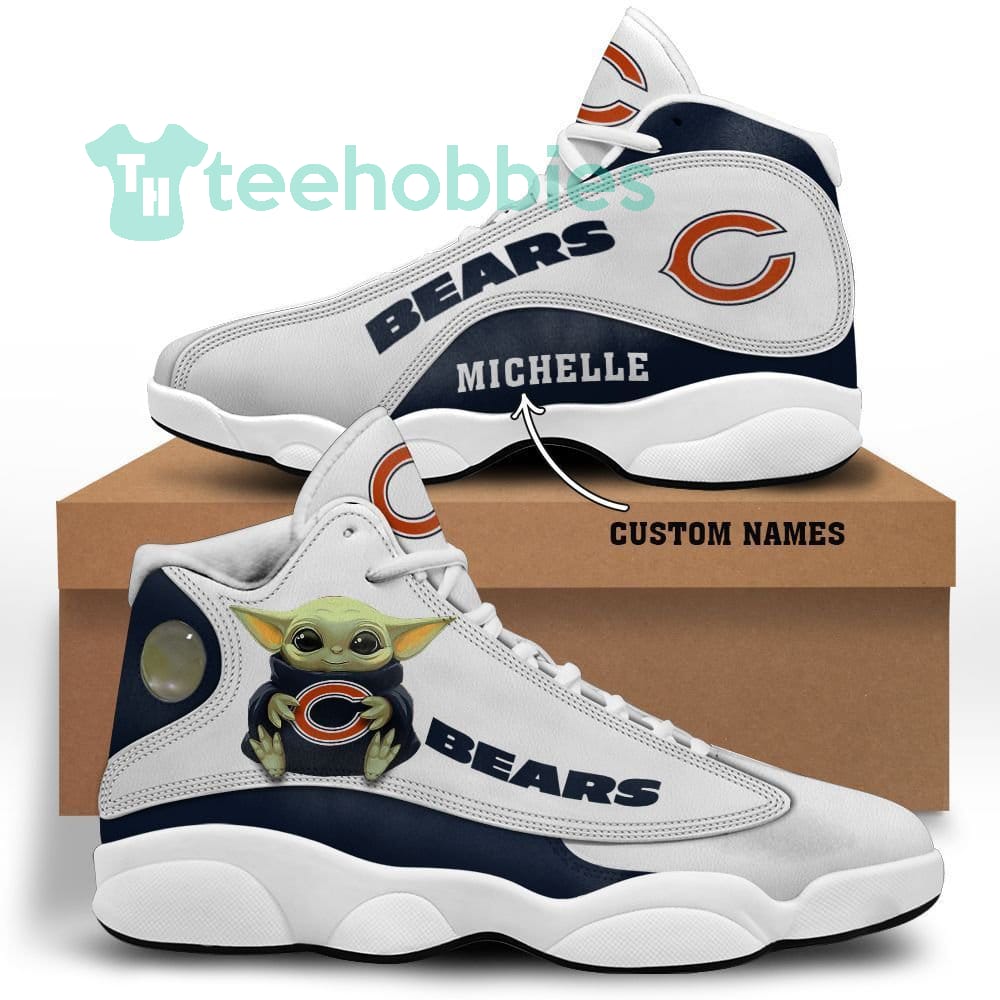 Chicago Bears Grogu Baby Yoda Custom Name Air Jordan 13 Unisex Shoes