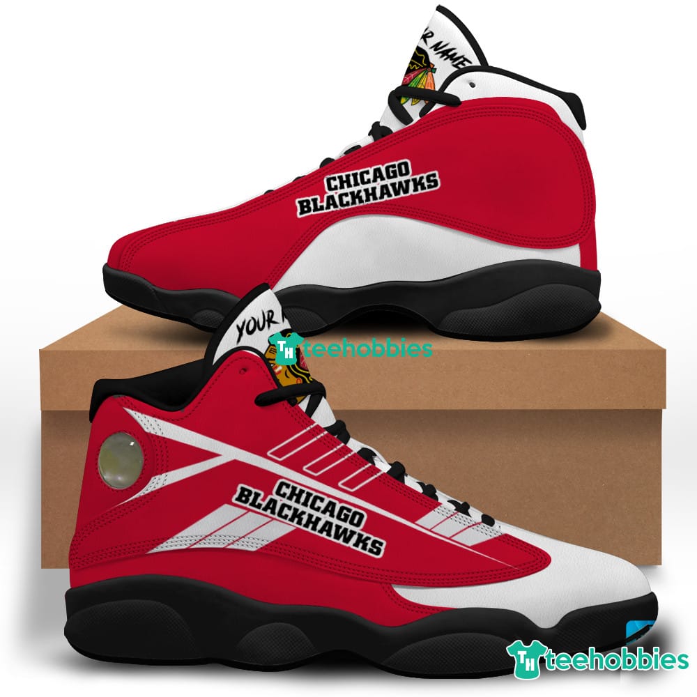 Chicago Blackhawks Custom Name Air Jordan 13 Shoes Sneakers Mens Womens Personalized Gifts Product photo 1