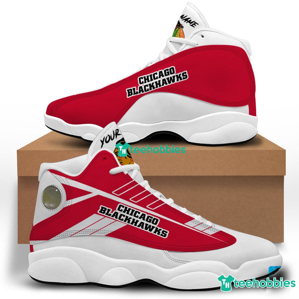 Chicago Blackhawks Custom Name Air Jordan 13 Shoes Sneakers Mens Womens Personalized Gifts Product photo 2