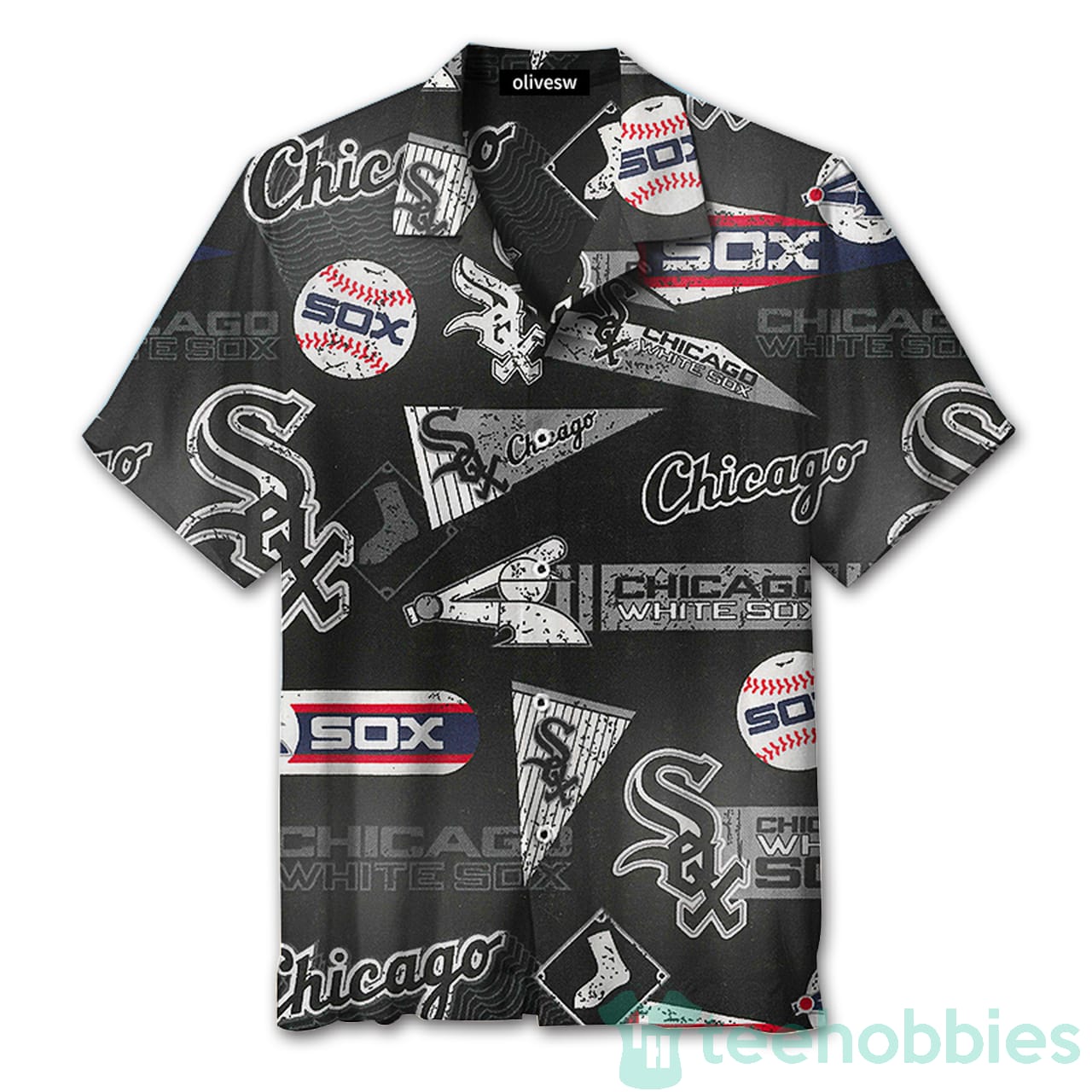 Chicago White Sox Baseball Black Hawaiian Shirt