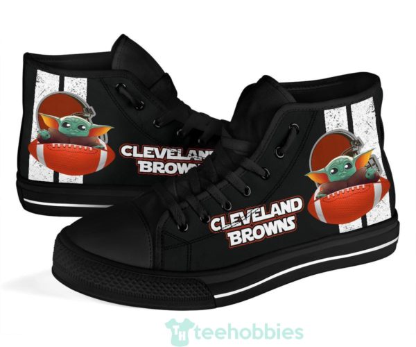 cleveland browns baby yoda high top shoes 4 OM3Bp 600x500px Cleveland Browns Baby Yoda High Top Shoes