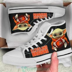 cleveland browns cute baby yoda high top shoes fan gift 2 S06Kn 247x247px Cleveland Browns Cute Baby Yoda High Top Shoes Fan Gift