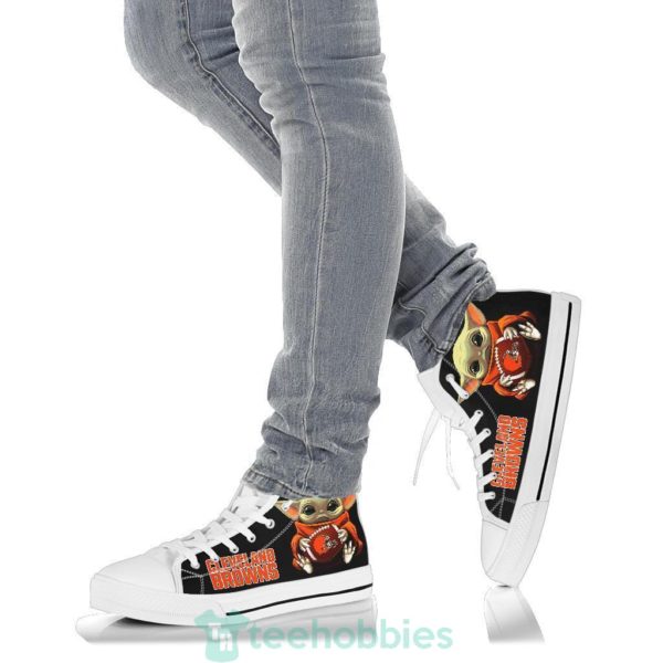cleveland browns cute baby yoda high top shoes fan gift 5 g3mZ3 600x600px Cleveland Browns Cute Baby Yoda High Top Shoes Fan Gift