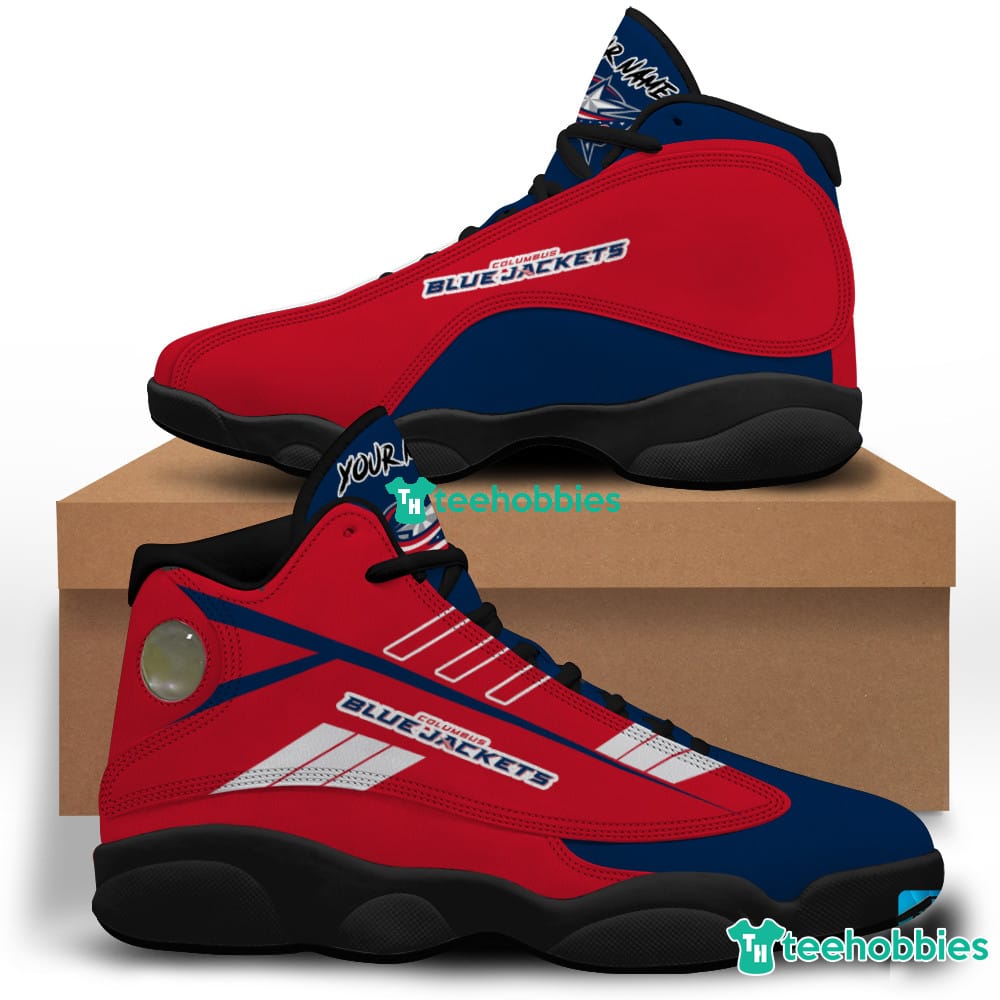Columbus Blue Jackets Custom Name Air Jordan 13 Shoes Sneakers Mens Womens Personalized Gifts Product photo 1