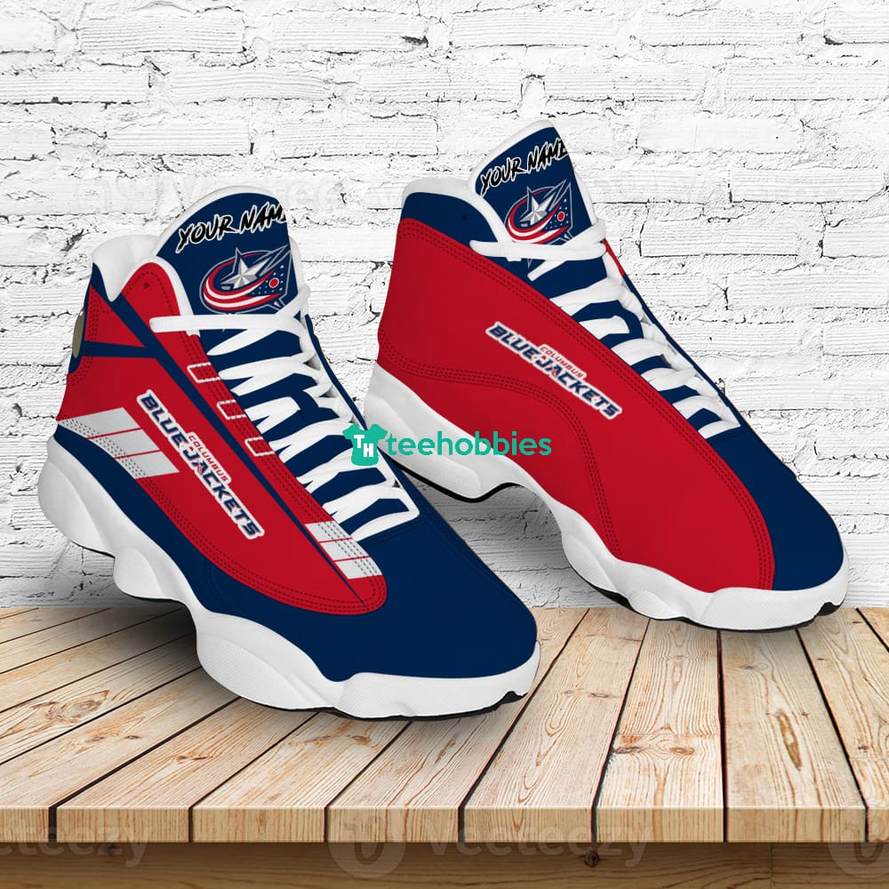 Columbus Blue Jackets Custom Name Air Jordan 13 Shoes Sneakers Mens Womens Personalized Gifts Product photo 2