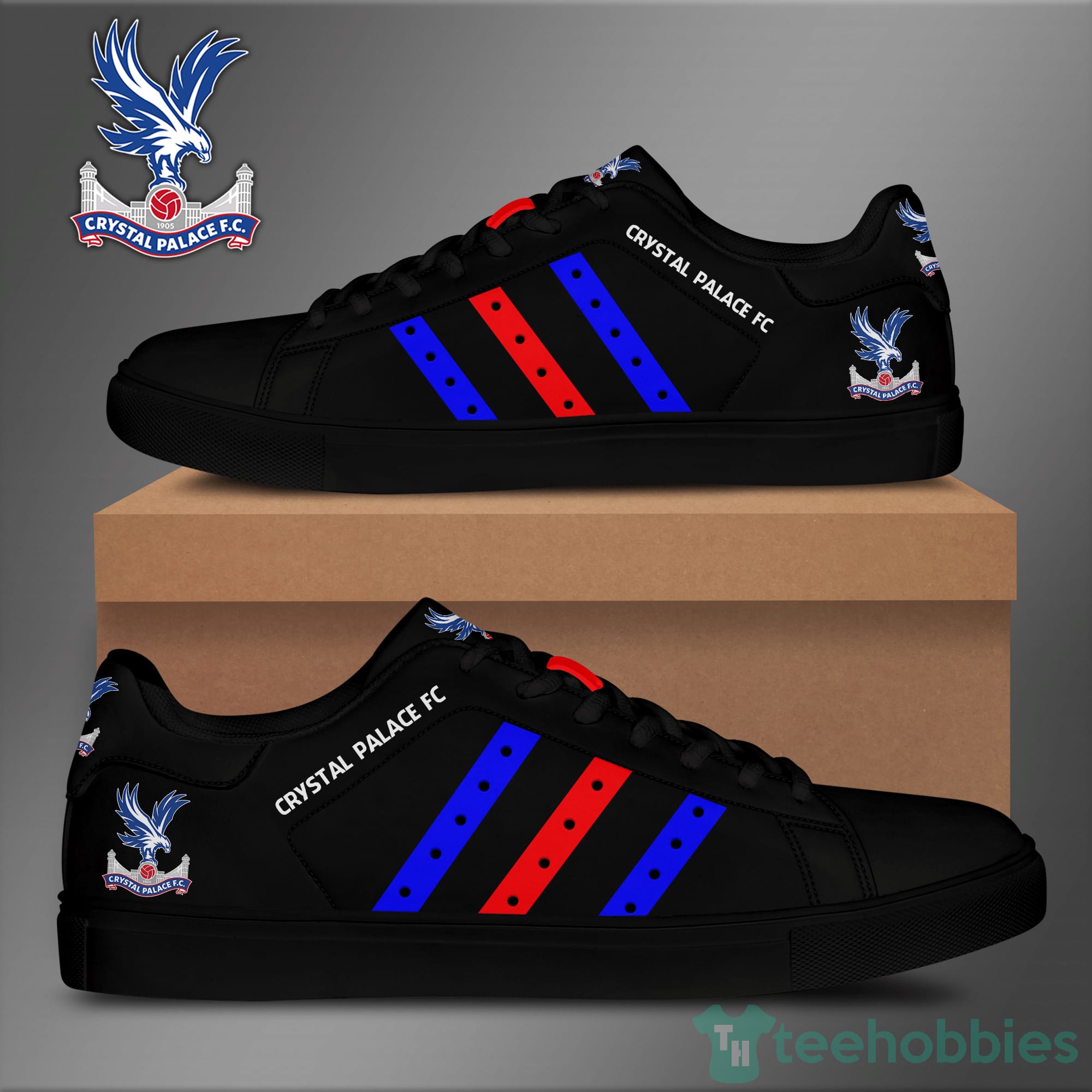 Crystal Palace Fc Black Low Top Skate Shoes