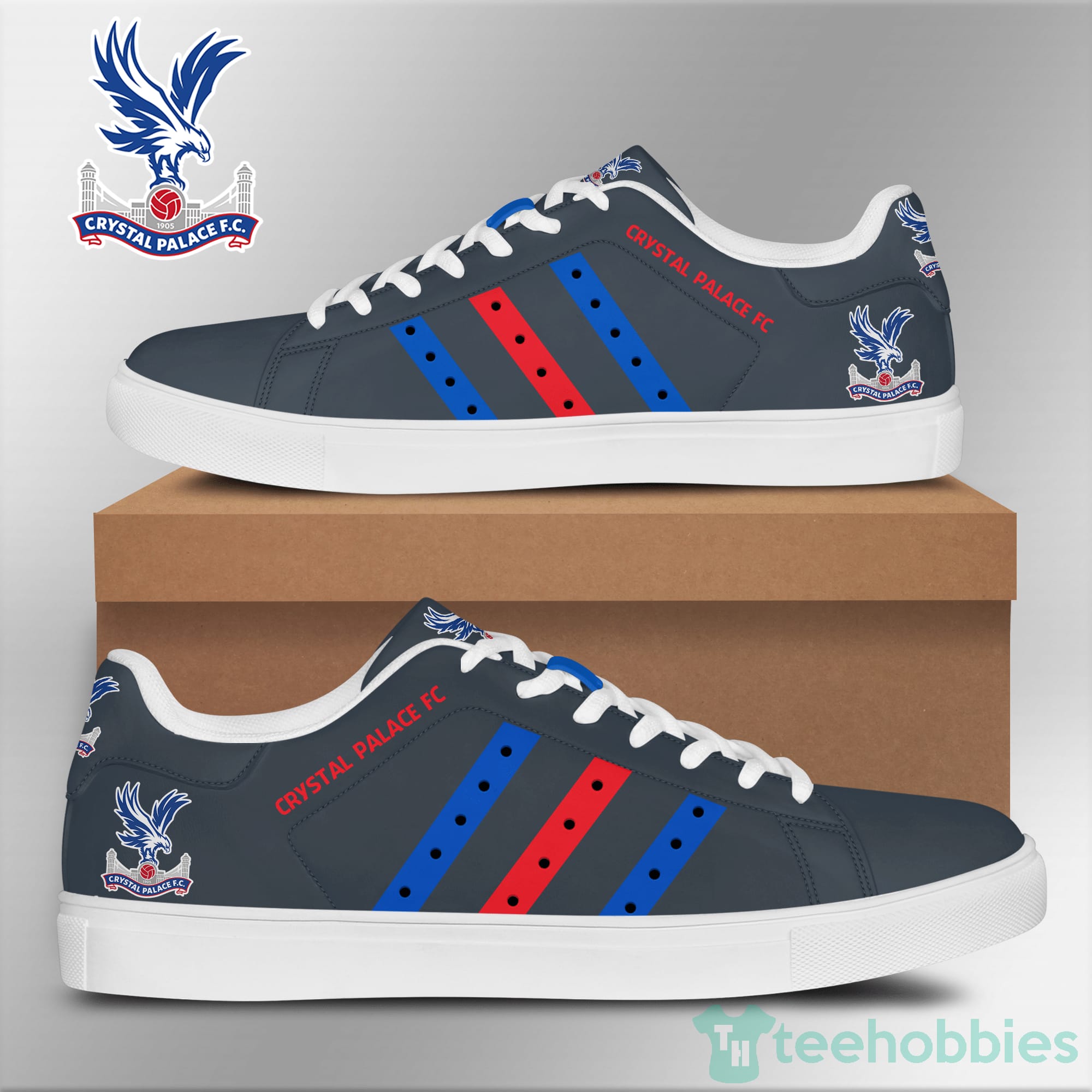 Crystal Palace Fc Grey Low Top Skate Shoes Product photo 1