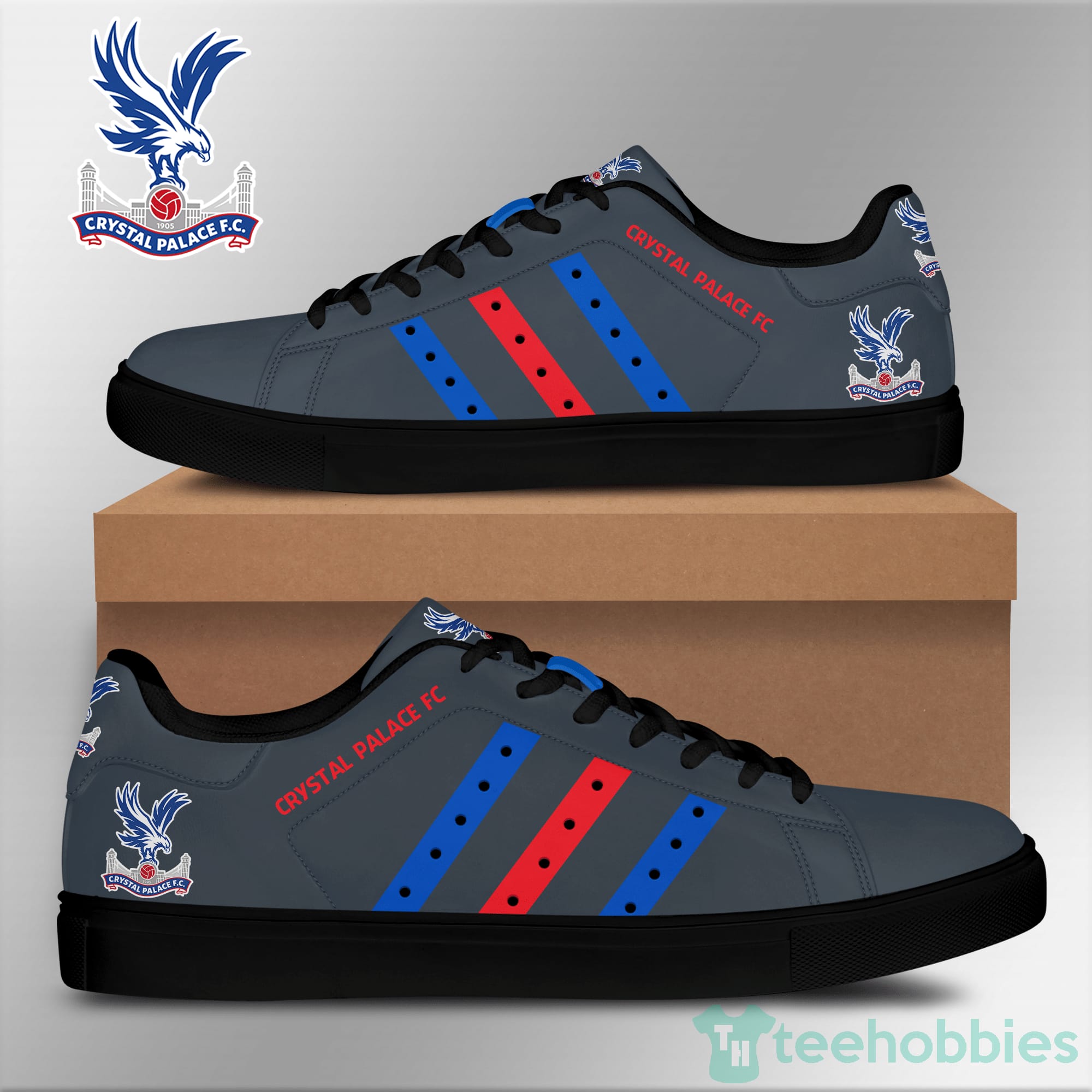 Crystal Palace Fc Grey Low Top Skate Shoes Product photo 2
