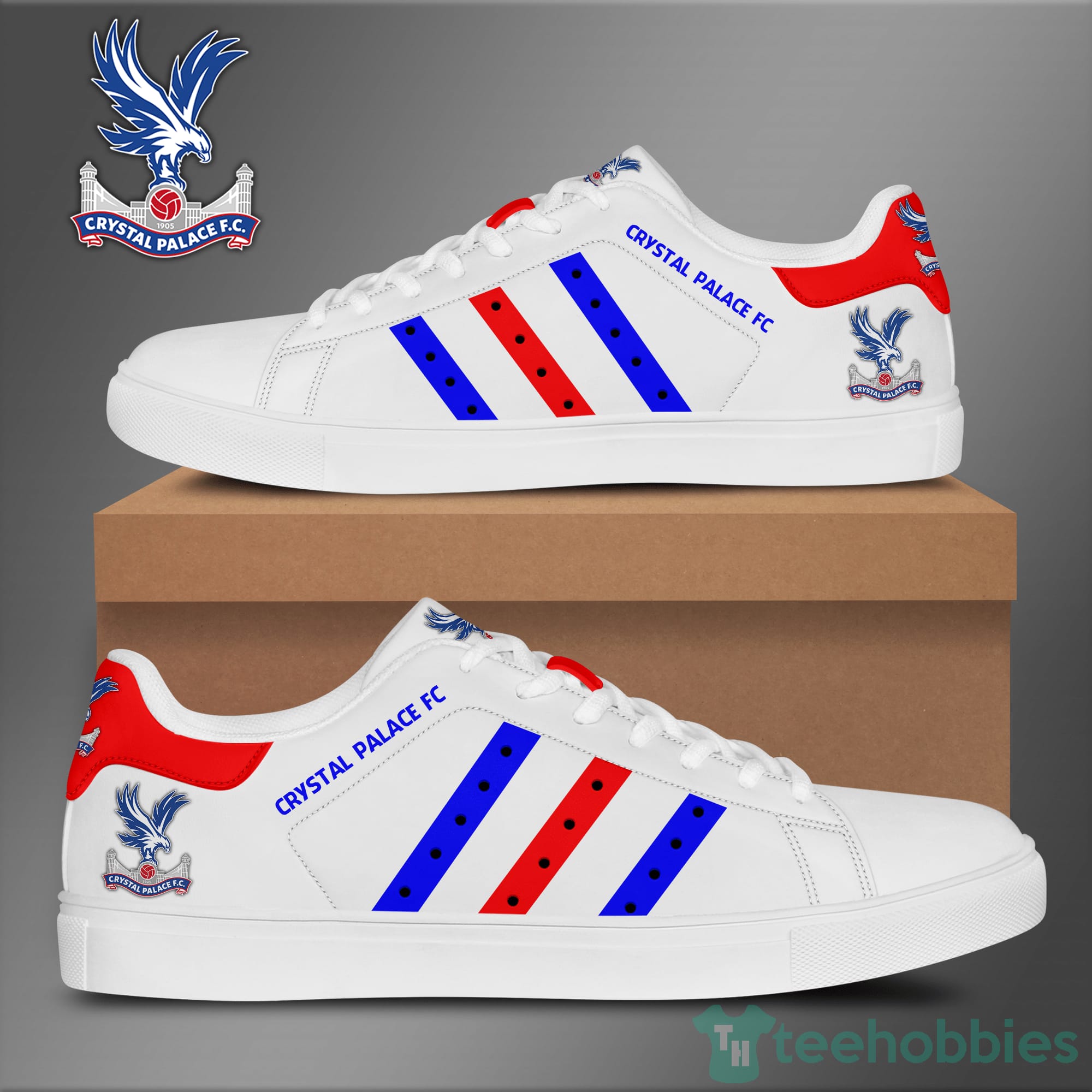 Crystal Palace Fc White Low Top Skate Shoes Product photo 2