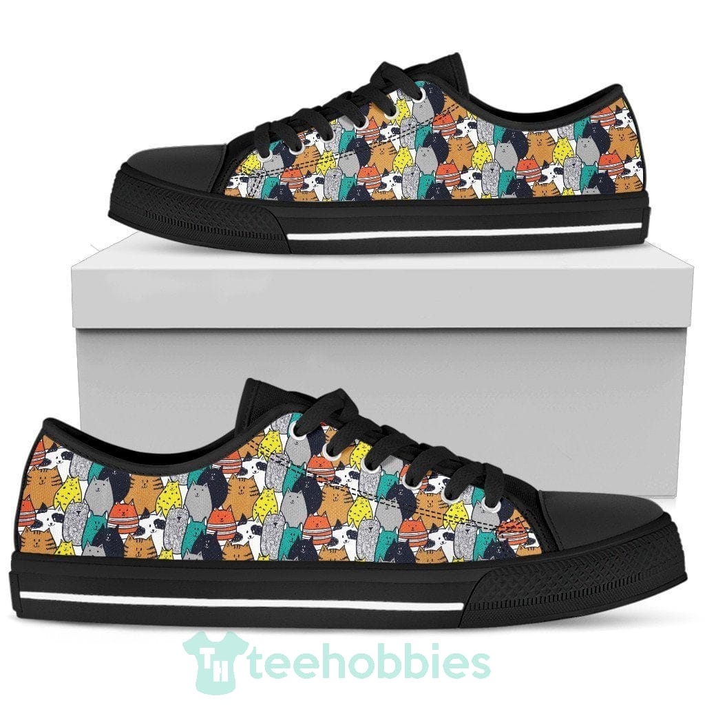 Cute Cat Sneakers Low Top Shoes For Cat Lover