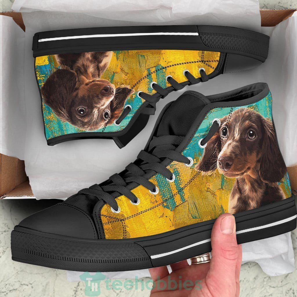 Verscheidenheid Creatie Missend Dachshund Dog Sneakers Colorful High Top Shoes