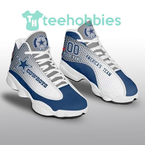 Dallas Cowboys Football Personalized Air Jordan 13 Sneaker Shoes Polka Dot