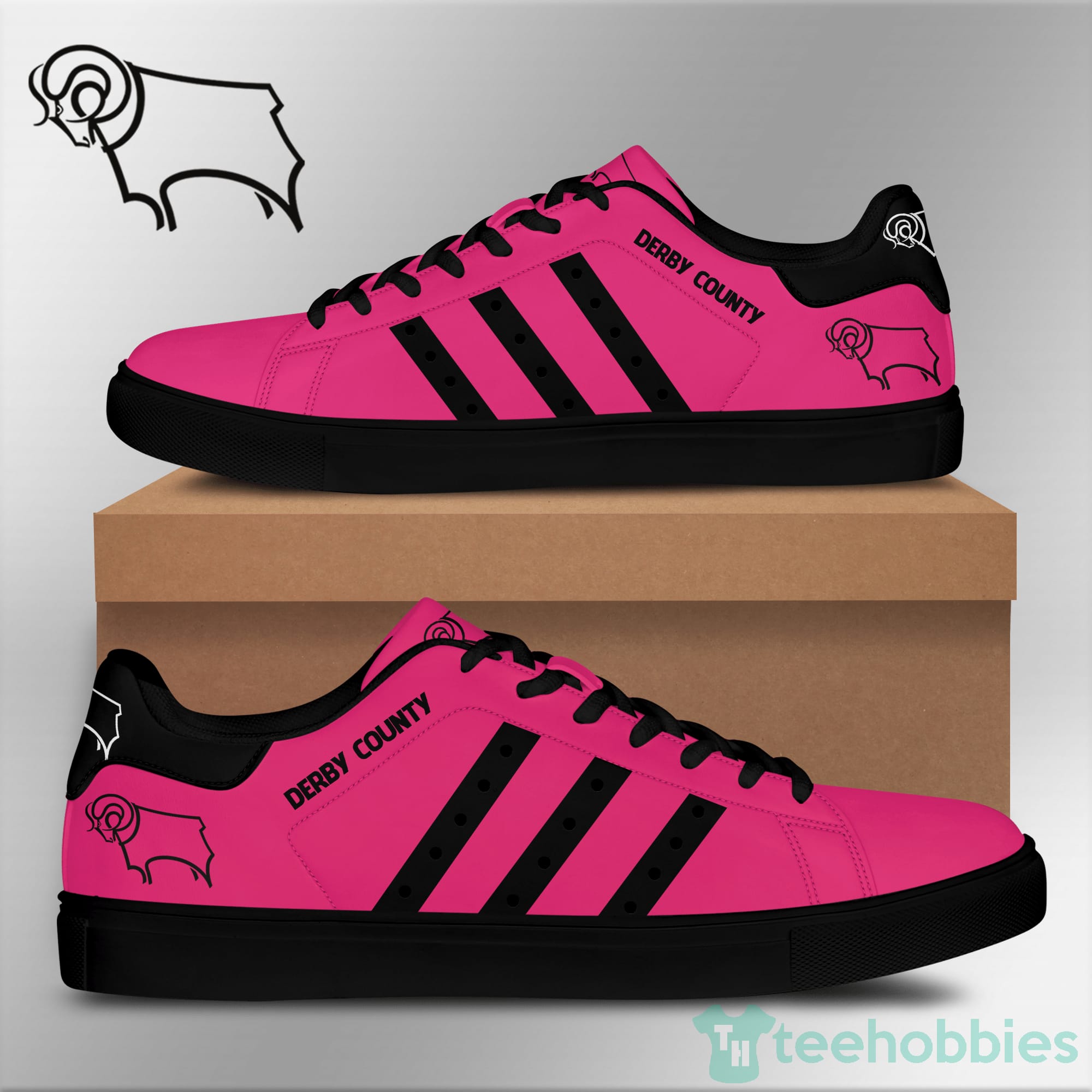 Derby Country Pink Low Top Skate Shoes Product photo 2