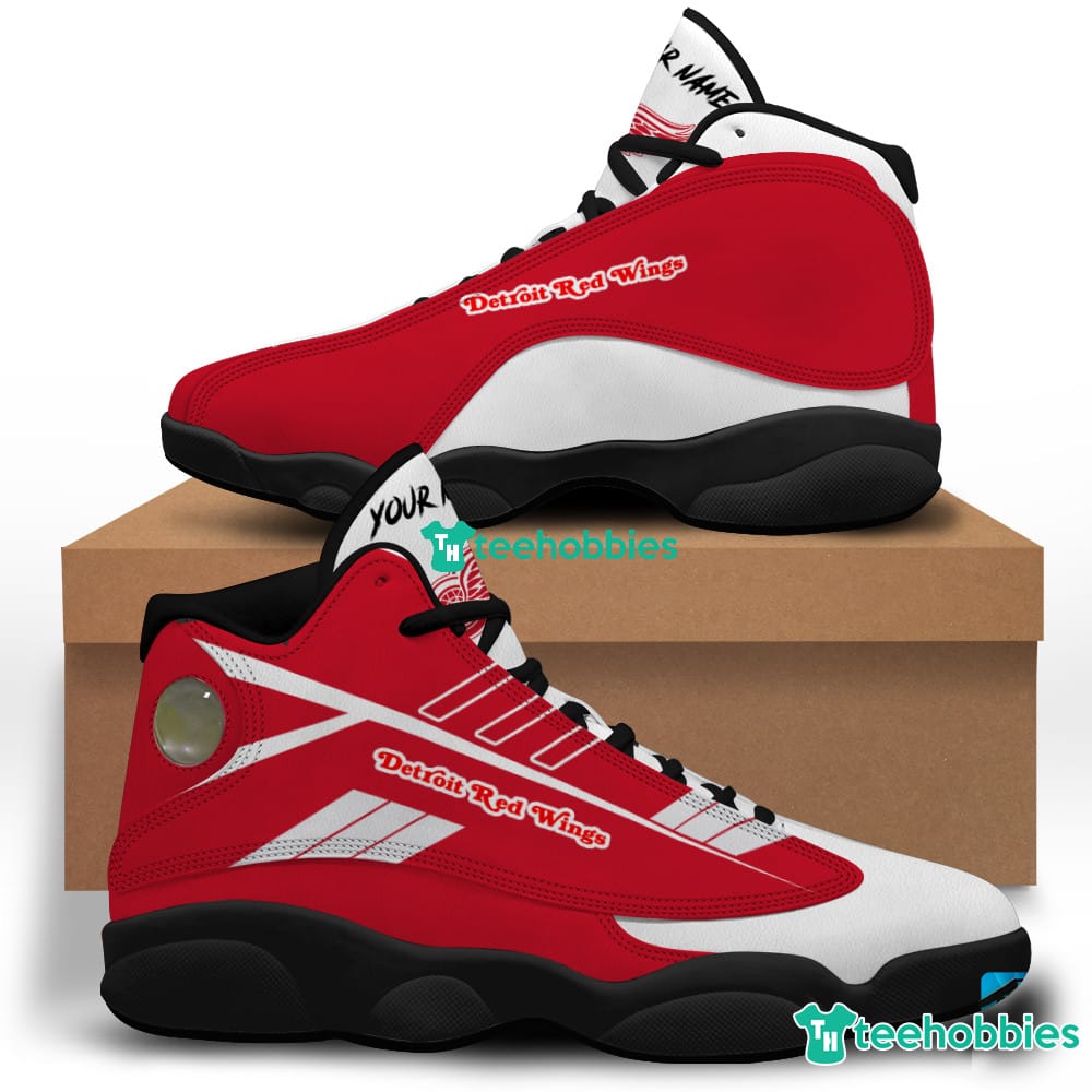Detroit Red Wings Custom Name Air Jordan 13 Shoes Sneakers Mens Womens Personalized Gifts Product photo 1