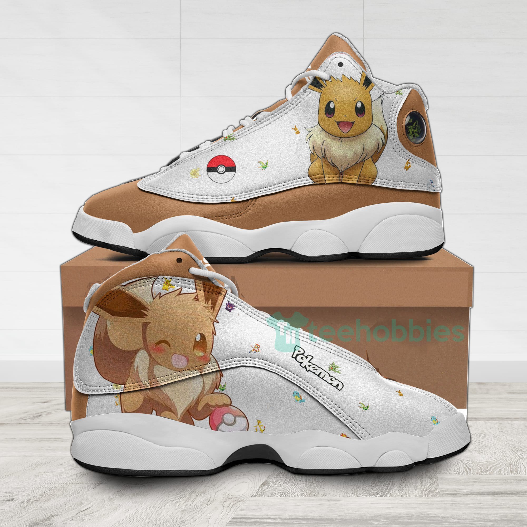 Eevee Custom Pokemon Anime Air Jordan 13 Shoes