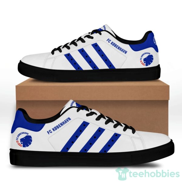 fc kobenhavn blue stripe low top skate shoes 2 g55U8 600x600px Fc Kobenhavn Blue Stripe Low Top Skate Shoes