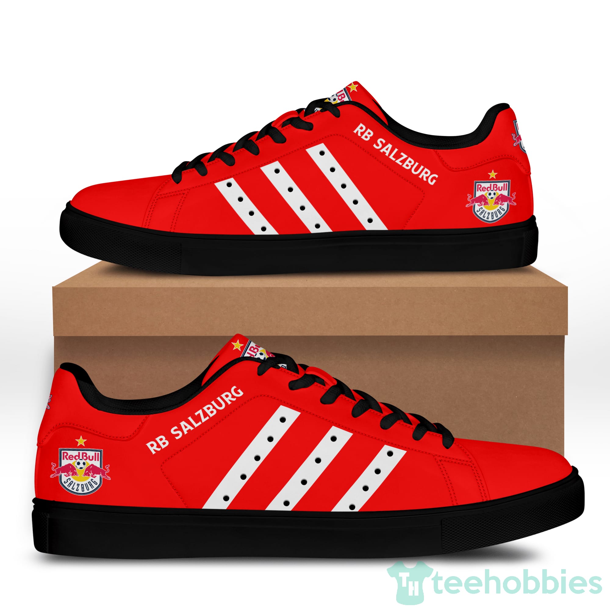 Fc Red Bull Salzburg  Red Low Top Skate Shoes Product photo 2