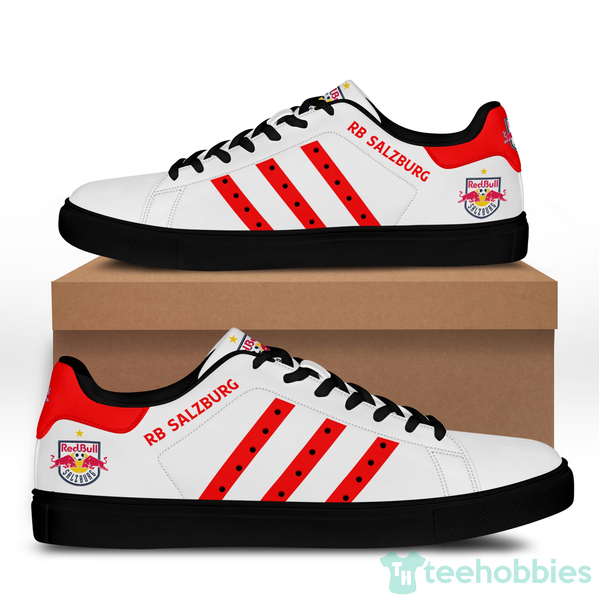 Fc Red Bull Salzburg Red Stripe Low Top Skate Shoes Product photo 2